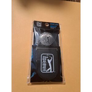 New PGA Tour Black Pocket Clip with Ball Marker NWT Official Golf Accessory